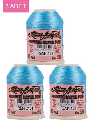 DS LLC 3 Adet Altınbaşak Oya ve Dantel Ipi 20 gr - Royaleks - No: 131 DSLLC34-43TX