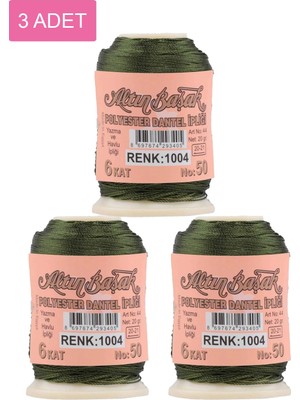 DS LLC 3 Adet Altınbaşak Oya ve Dantel Ipi 20 gr - Royaleks - No: 1004 DSLLC34-43TX