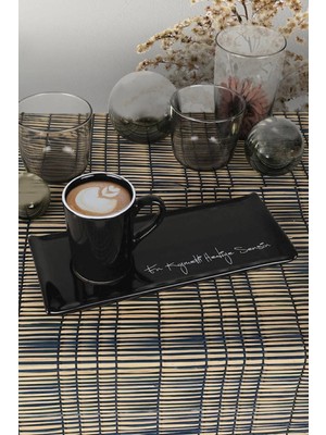 Siyah Espresso Kahve Sunum Seti – En Kıymetli Hediye, Şık ve Zarif