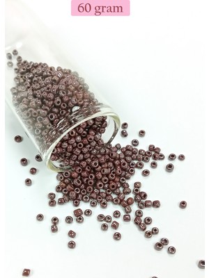 DS LLC Dökme Cam Kum Boncuk (8/0) 3 mm - 60 Gram - Parlak Koyu Kestane - BNC209 DSLLC34-43TX