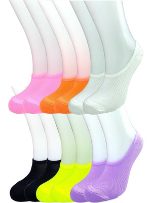 DS LLC 12 Adet Canlı Renk Kadın Spor Babet Çorap DSLLC34-43TX