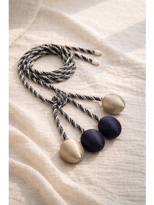 4 Toplu Halat Sarım Tavan Braçöl Fon Bağı Lacivert-Vizon (1 Adet)