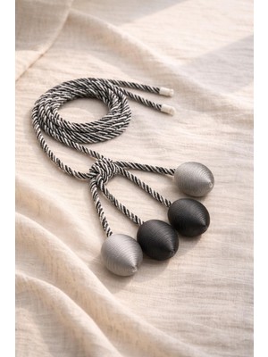 4 Toplu Halat Sarım Tavan Braçöl Fon Bağı Antrasit-Gri (1 Adet)