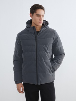 Lc Waikiki Yeni Sezon Standart Kalıp Kapüşonlu Erkek Şişme Mont