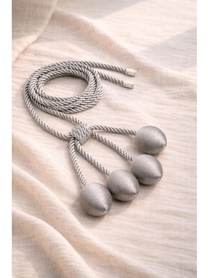 4 Toplu Halat Sarım Tavan Braçöl Fon Bağı Gri (1 Adet)