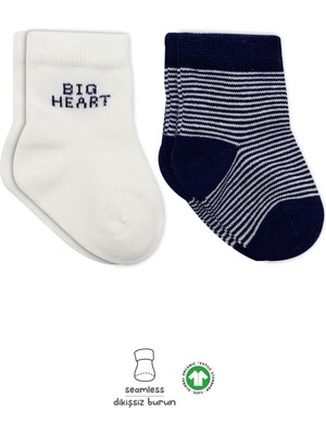 Bistyle Big Heart Penye Soket Çorap 2'li BS10117 Lacivert