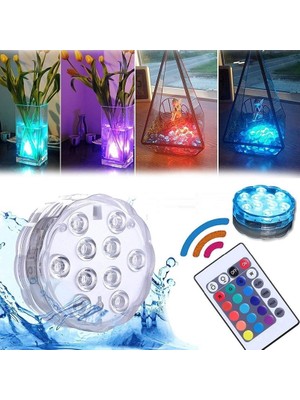 Oktay Sesal Submersible LED Light IP68 Remote Control 16 Colors Su Geçirmez Kumandalı Işıklı Bardak Altlığı Rgb
