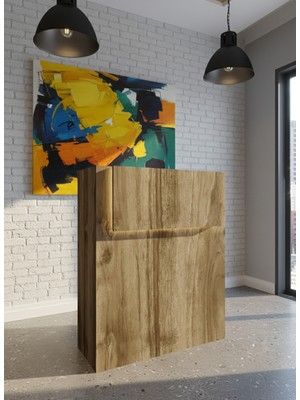 Online Fırsat Mutlu Ol Mutlu Kal Resital Ledli Karşılama Bankosu G-90 cm Ofis Kasa Resepsiyon Masası BANKO-003-2-2