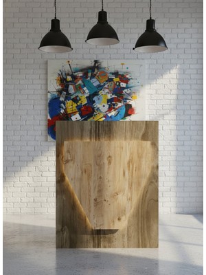 Online Fırsat Mutlu Ol Mutlu Kal Resital Ledli Karşılama Bankosu G-90 cm Ofis Kasa Resepsiyon Masası BANKO-001-2-6