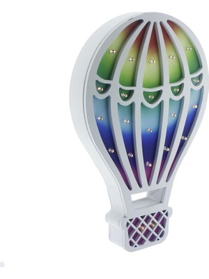 Mutlu Adım Ahşap LED Işıklı Pilli Balon Mod.2