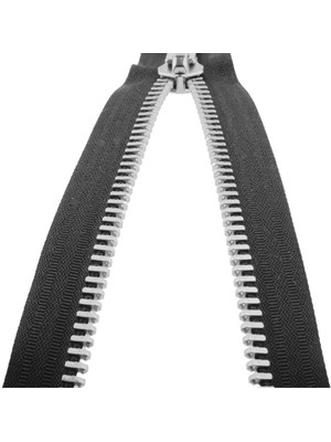 P Parla Demir Dişli Çanta Fermuarı En 3 cm Gri