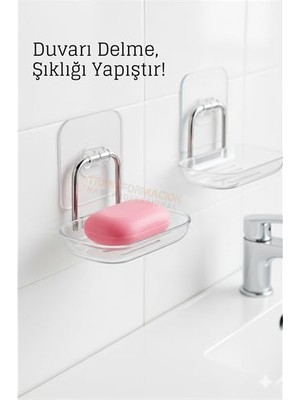 Nexgen Yapışkanlı Sabunluk – Su Giderli Katı Sabun Kutusu 13 x 9 cm  - SA002P-75E348