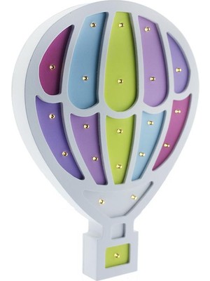 Mutlu Adım Ahşap LED Işıklı Pilli Balon