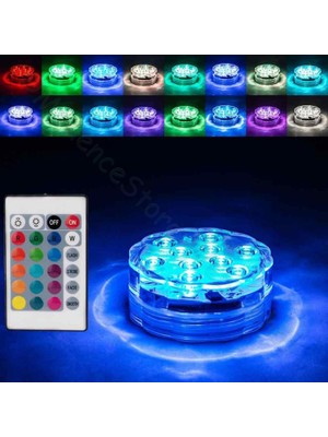 Kuzey Oyuncak 2 Adet Yüksek Kalite Rgb Havuz Işığı LED Işıklı Bardak Altlığı Su Geçirmez Rgb LED Light Submersible