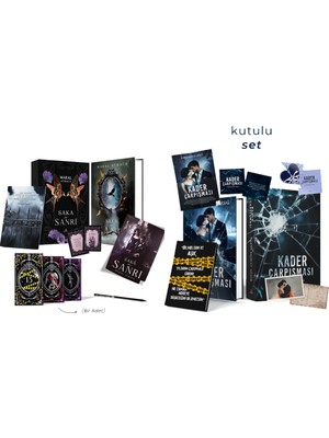 Ephesus Yayınları Saka ve Sanrı Tek Kitaplık Hediyeli Kutu ve Kader Çarpışması Hediyeli Kutu Ciltli