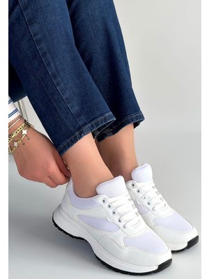 Shemard Slar Beyaz Cilt Spor Ayakkabı