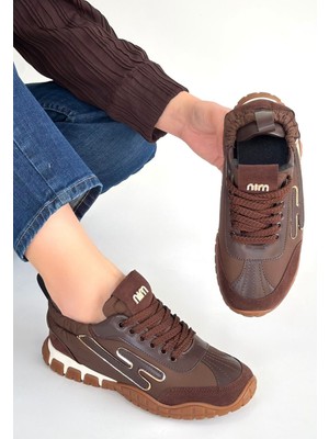 Shemard Huer Kahverengi Nubuk Bağcıklı Spor Ayakkabı