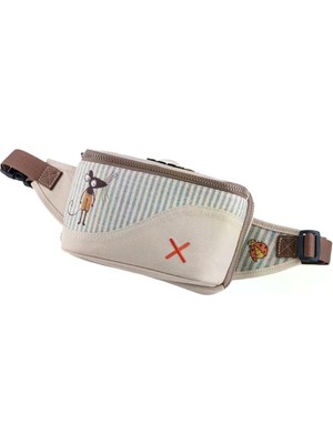 Pisikopat Sanatsal Fare Figürlü Canvas Unisex Göğüs ve Bel Çantası