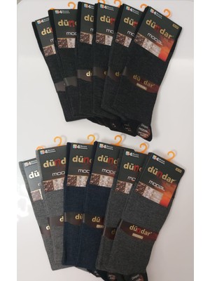 Dündar Plus Erkek Modal Çorap 12'li Karışık Renkli