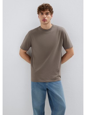 Mavi Kahverengi Basic Tişört 066249-87875