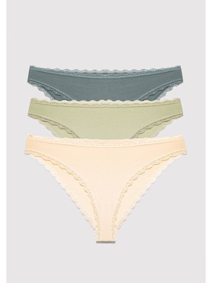 Mavi 3lü Brazilian Külot 1914123-34056