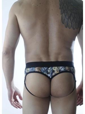 Beruflic Erkek Zar Desenli Fantezi Jockstrap
