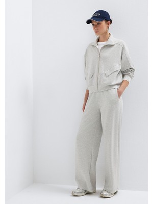 Mavi Geniş Paça Gri Eşofman Altı 1011177-83096