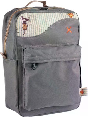 Pisikopat Fare Desenli Sanatsal Panelli Kanvas Unisex Sırt Çantası