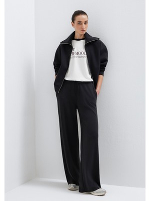 Mavi Geniş Paça Siyah Eşofman Altı 1011177-900