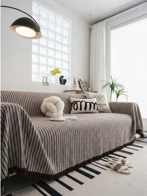 Rell Home Pamuklu Koltuk Örtüsü Saçaklı|çok Amaçlı Örtü|koltuk Şalı|kolları Kapatan|battal BOY|180X350