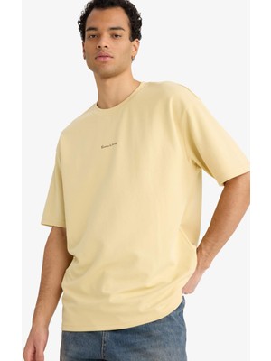 DeFacto Nefes Alabilen Boxy Fit Baskılı Tişört F8096AX26SP