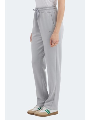 Slazenger Kloras I Kadın Cepli Gri Eşofman Altı