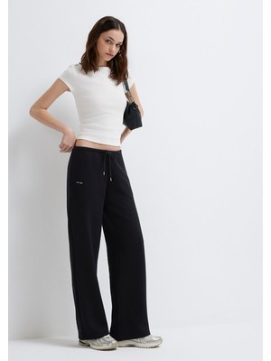 Mavi Mavi Logo Baskılı Siyah Eşofman Altı 1011124-900