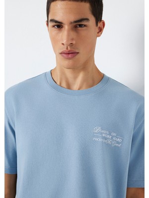 Mavi Baskılı Mavi Tişört 0613184-86998