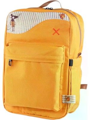 Pisikopat Fare Desenli Sanatsal Panelli Kanvas Unisex Sırt Çantası