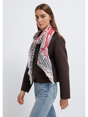 Mavi Desenli Şal 1913848-10076