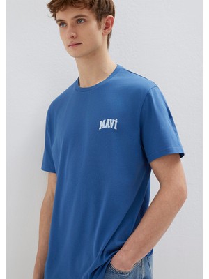 Mavi Mavi Logo Baskılı Mavi Tişört 0611714-70719