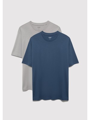 Mavi 2li Erkek Basic Tişört 0612317-90609