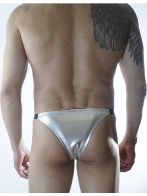 Beruflic Erkek Gümüş Lame Brazillian Slip