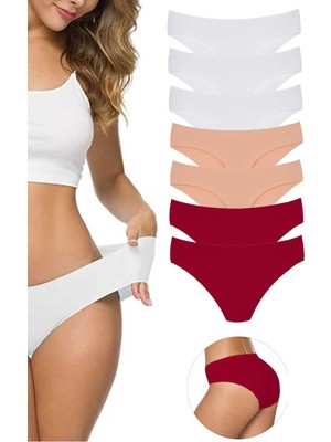 Giyim 7 Adet Kadın Dikişsiz Lazer Kesim Esnek Iz Yapmayan Külot S10 Beruflic