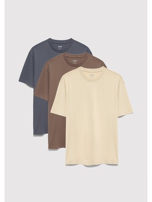 Mavi 3lü Erkek Basic Tişört 0612315-70325