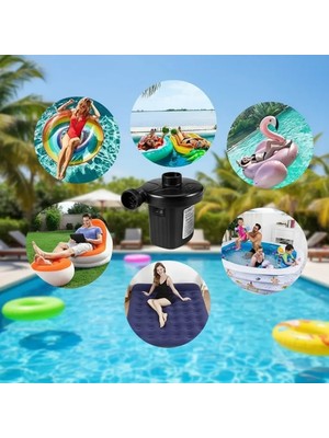 HERŞEYBURDAMODA Taşınabilir Elektrikli Hava Kompresörü - Şişme Yatak ve Lastik Şişirme Pompası, Vakumlu Poşet Apara