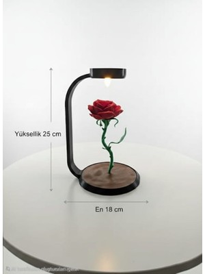 Globelux Dekoratif Gül Temalı Tilayt Mumluk Biblo 18 x 25 cm