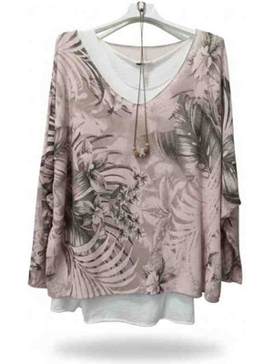 Park Moda Desenli Pamuklu Ithal Ikili Kolyeli Takim