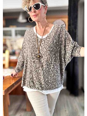 Park Moda Desenli Pamuklu Ithal Ikili Kolyeli Takim