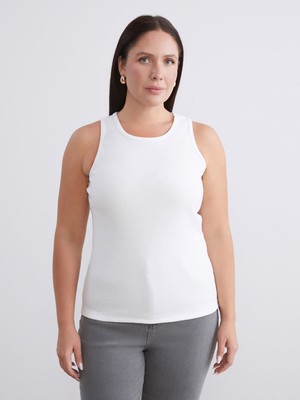 Lc Waikiki Yeni Sezon Büyük Beden Bisiklet Yaka Kadın Atlet 2'li