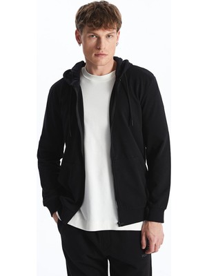 Lc Waikiki Yeni Sezon Kapüşonlu Uzun Kollu Erkek Fermuarlı Sweatshirt