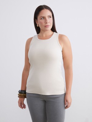 Lc Waikiki Yeni Sezon Büyük Beden Bisiklet Yaka Kadın Atlet 2'li