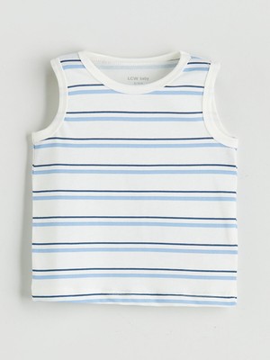 Lc Waikiki Yeni Sezon Bisiklet Yaka Çizgili Erkek Bebek Atlet