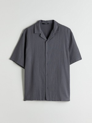 Lc Waikiki Yeni Sezon Resort Yaka Kısa Kollu Müslin Erkek Gömlek